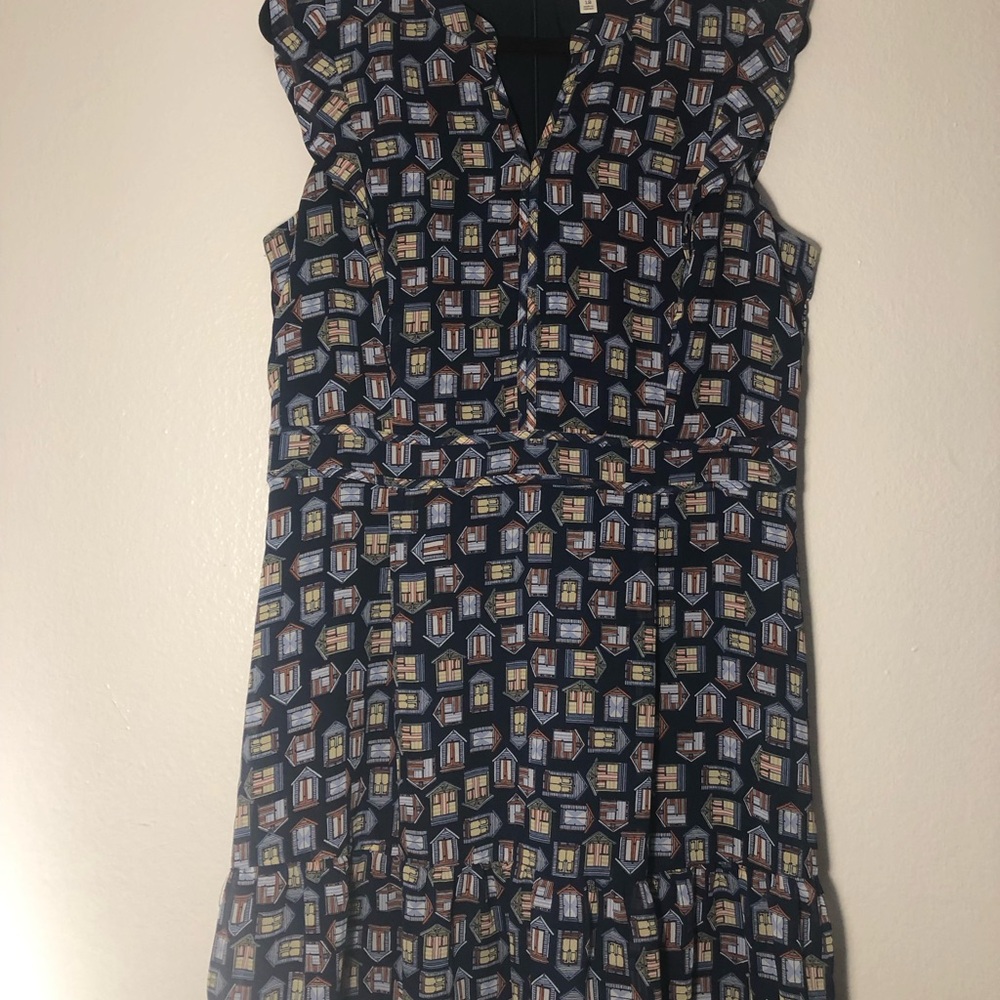 Geometric Patterned Sleeveless Dress